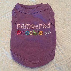 Parisian Pet purple/lavender "pampered poochie" dog tshirt XXS NEW